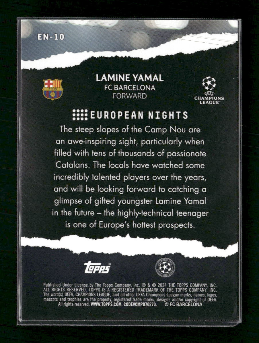 2023-24 Topps UEFA Club Competitions European Nights Lamine Yamal #EN-10