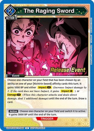 The Raging Sword (UEPR/KMY-3-046) - UEX05BT Demon Slayer Kimetsu no Yaiba Vol2 Release Event Cards