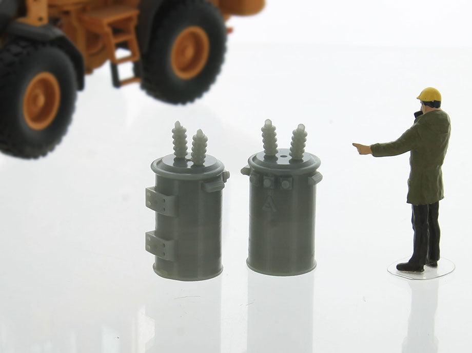 3D To Scale 50-442-GY 1/50 – Service Transformer 2pk Gray Utility Prop