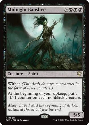 Midnight Banshee (ECC-080) - Commander: Lorwyn Eclipsed