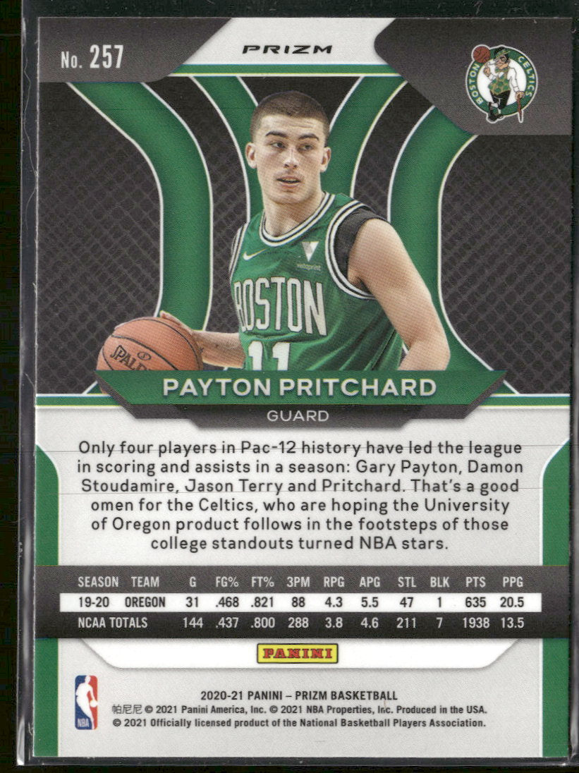 2020-21 Panini Prizm Silver Prizms Payton Pritchard Rookie #257
