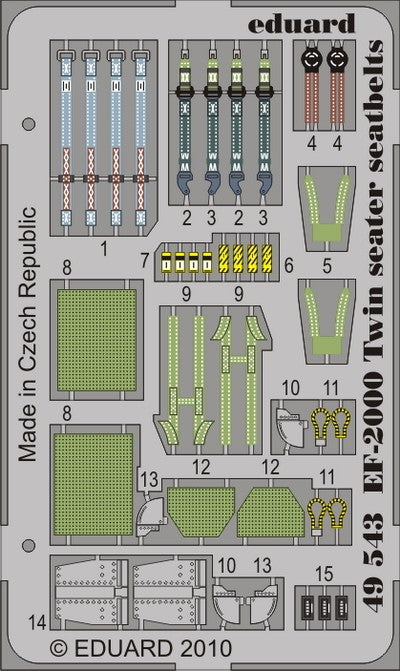 Eduard 49543 1/48 Aircraft- EF2000 2-Seater Seatbelts for RVL (Painted)