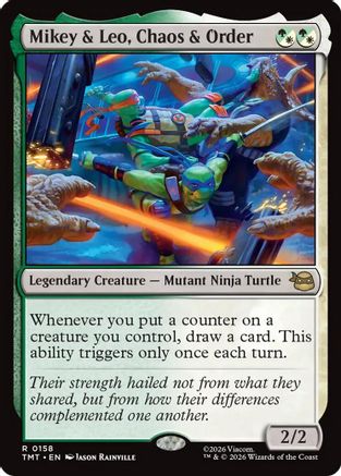 Mikey & Leo, Chaos & Order (TMT-157) - Teenage Mutant Ninja Turtles - Golden Apple Comics