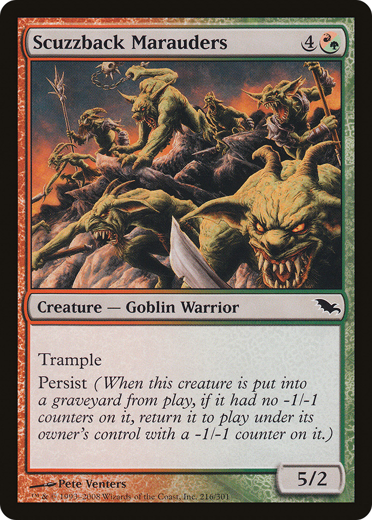 Scuzzback Marauders (SHM-216) - Shadowmoor Foil