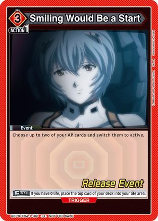 Smiling Would Be a Start (UEPR/EVA-1-100) - UE15BT Evangelion New Theatrical Edition Release Event Cards