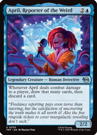 April, Reporter of the Weird (TMT-030) - Teenage Mutant Ninja Turtles Foil
