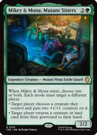 Mikey & Mona, Mutant Sitters (TMC-125) - Commander: Teenage Mutant Ninja Turtles - Golden Apple Comics