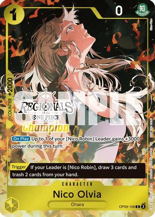 Nico Olvia (Offline Regional Champion Card Set 2025 Vol.1) (OP09-106) - One Piece Promotion Cards Foil - Golden Apple Comics