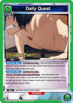 Daily Quest (UE17BT/SLG-1-075) - UE17BT SOLO LEVELING Release Event Cards