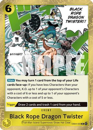 Black Rope Dragon Twister (EB04-059) - Adventure on Kami's Island Foil - Golden Apple Comics