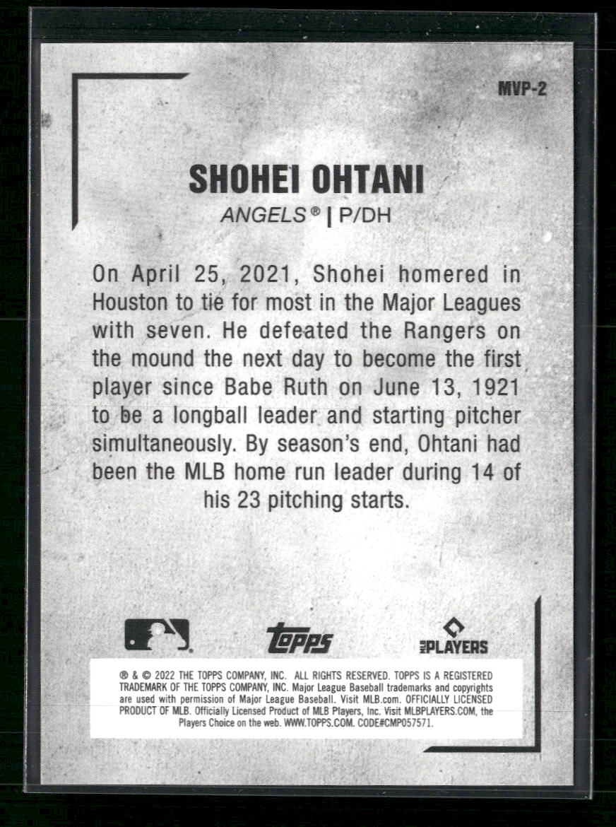 2022 Topps Japan Edition MVP Shohei Ohtani #MVP-2