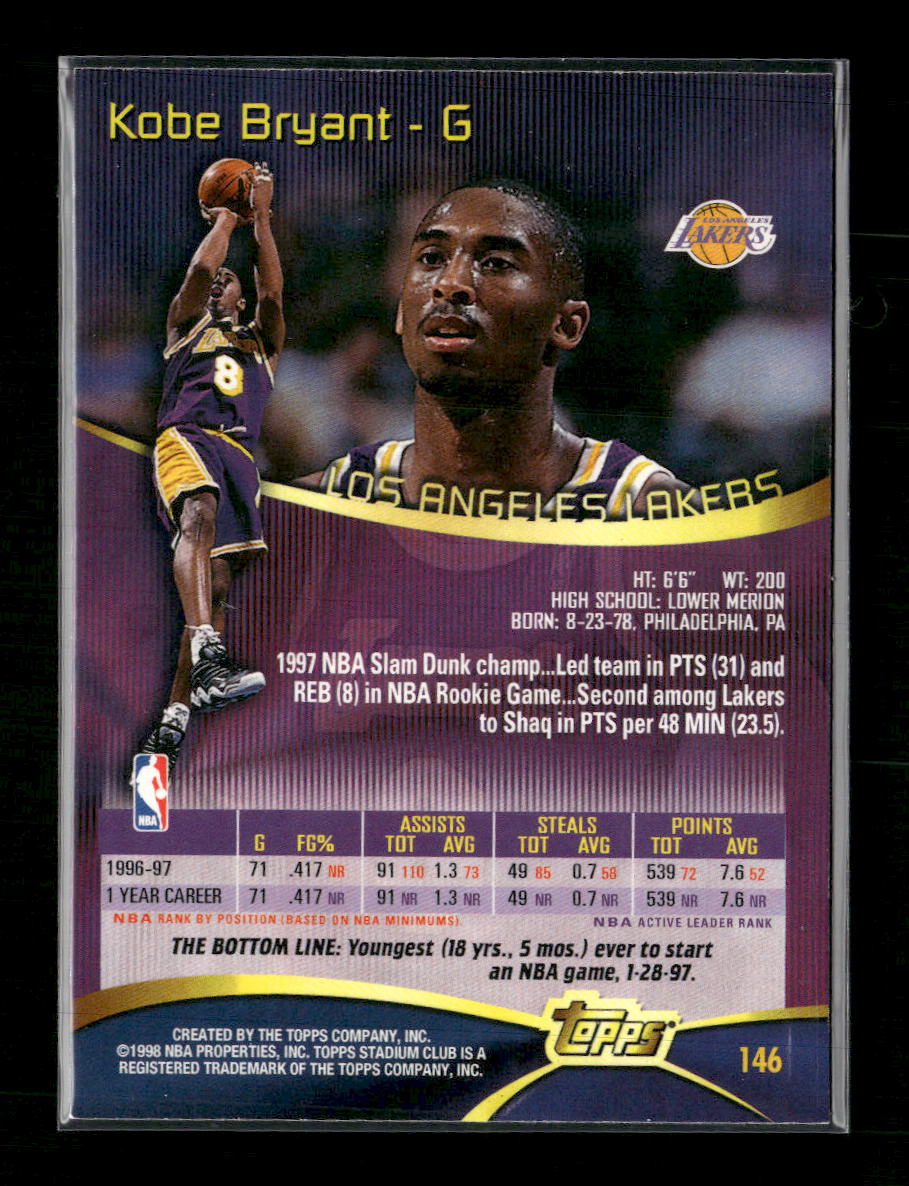 1997-98 Stadium Club Kobe Bryant #146