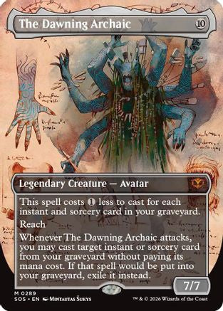 The Dawning Archaic (Borderless) (SOS-289) - Secrets of Strixhaven Foil - Golden Apple Comics