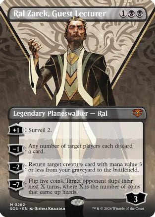 Ral Zarek, Guest Lecturer (Borderless) (SOS-282) - Secrets of Strixhaven Foil - Golden Apple Comics