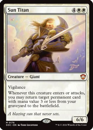 Sun Titan (SOC-178) - Commander: Secrets of Strixhaven - Golden Apple Comics