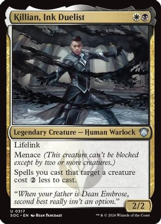 Killian, Ink Duelist (SOC-317) - Commander: Secrets of Strixhaven - Golden Apple Comics