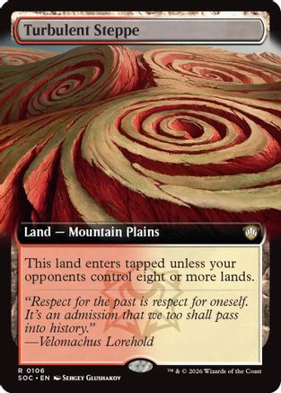 Turbulent Steppe (Extended Art) (SOC-106) - Commander: Secrets of Strixhaven - Golden Apple Comics