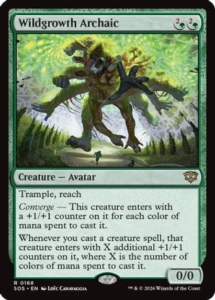 Wildgrowth Archaic (SOS-168) - Secrets of Strixhaven Foil - Golden Apple Comics