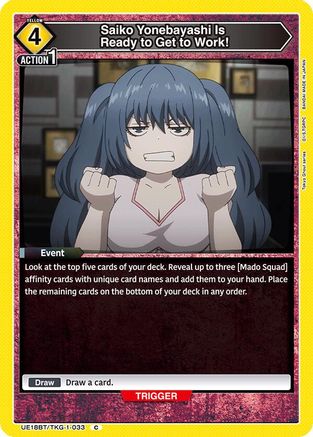 Saiko Yonebayashi Is Ready to Get to Work! (UE18BT/TKG-1-033) - UE18BT Tokyo Ghoul
