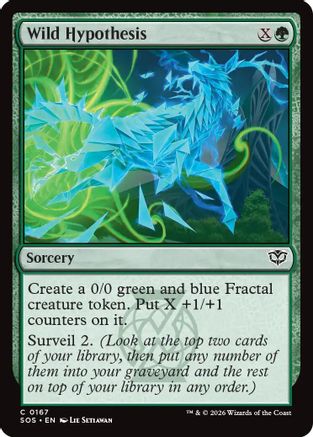 Wild Hypothesis (SOS-167) - Secrets of Strixhaven Foil - Golden Apple Comics
