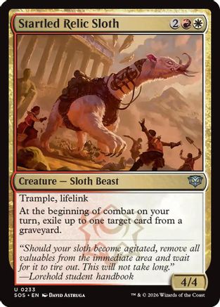 Startled Relic Sloth (SOS-233) - Secrets of Strixhaven - Golden Apple Comics