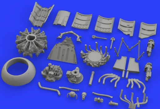 Eduard 648440 1/48 Aircraft- Fw190A8/R2 Engine & Fuselage Guns for EDU (Photo-Et