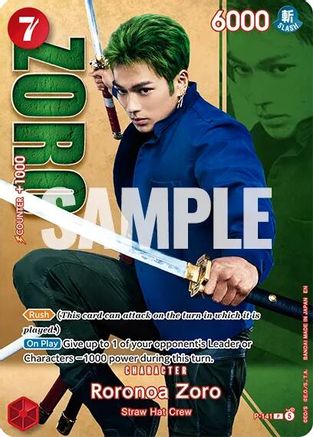 Roronoa Zoro - P-141 (Premium Card Collection -Live Action Edition Vol.2 Straw Hat Crew-) (P-141) - One Piece Promotion Cards Foil - Golden Apple Comics
