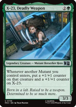 X-23, Deadly Weapon (MSC-738) - Commander: Marvel Super Heroes Foil