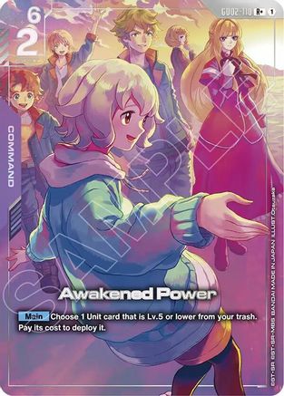 Awakened Power (R+) (Premium Accessory Set - Mobile Suit Gundam: Iron-Blooded Orphans) (GD02-110) - Gundam Promotional Cards Holofoil