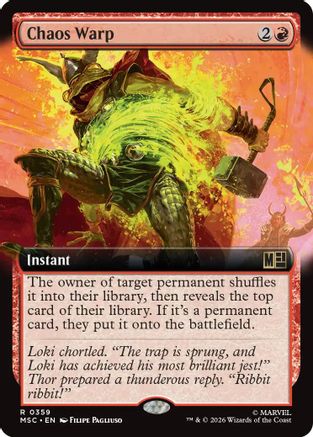 Chaos Warp (Extended Art) (MSC-359) - Commander: Marvel Super Heroes Foil