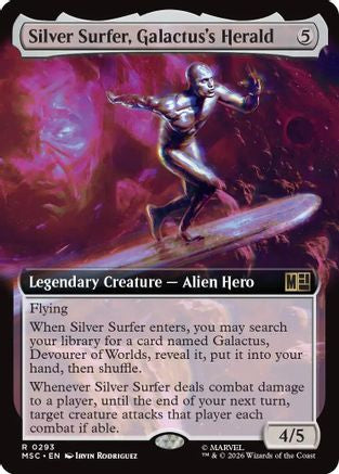 Silver Surfer, Galactus's Herald (Extended Art) (MSC-293) - Commander: Marvel Super Heroes