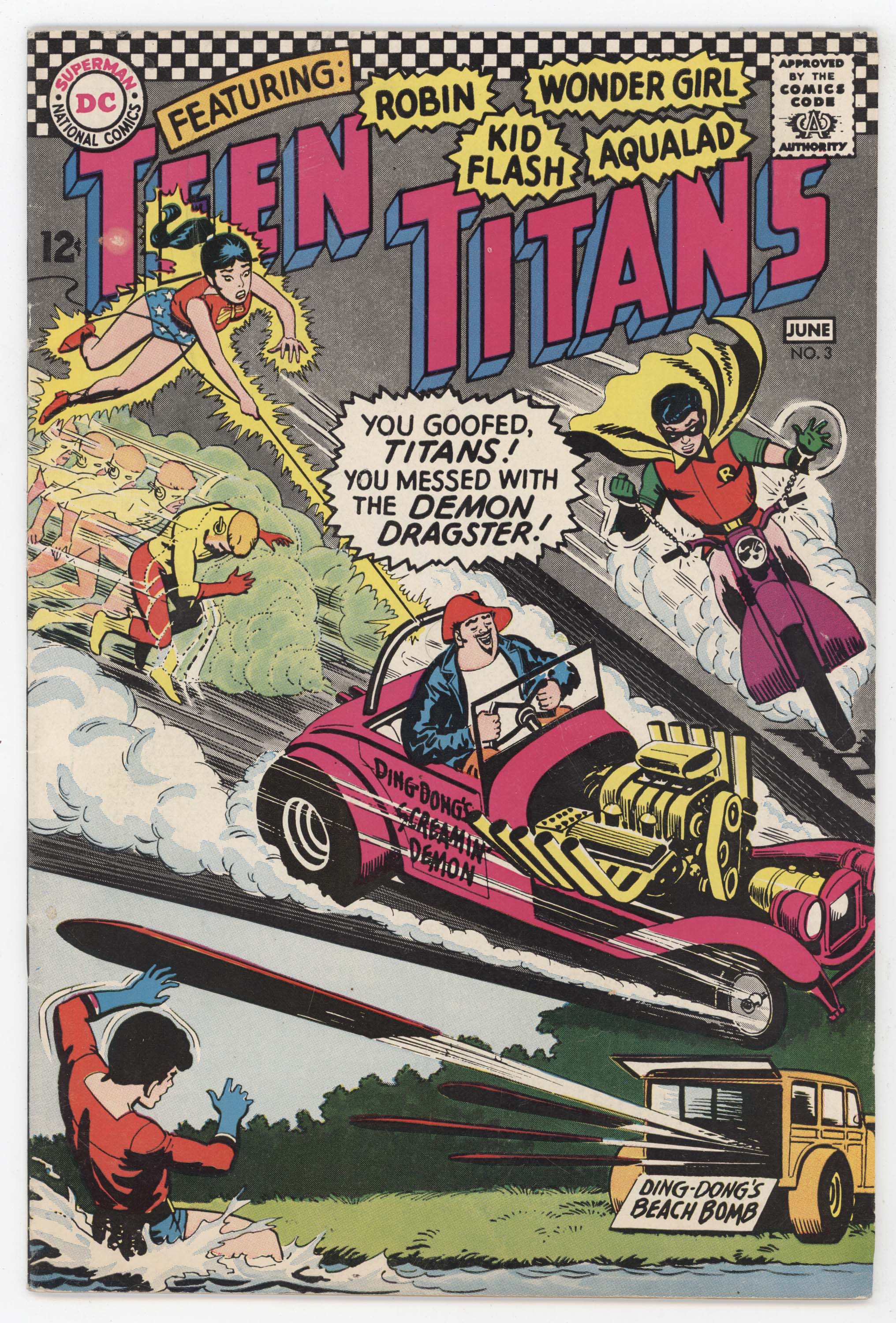 Vtg 1967 DC Comics Teen Titans Issue 9 Big Beach Rumble Robin Kid