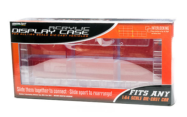 Greenlight 55012 1/64 Scale Acrylic Display Case - 6-Car Interlocking Collector Case
