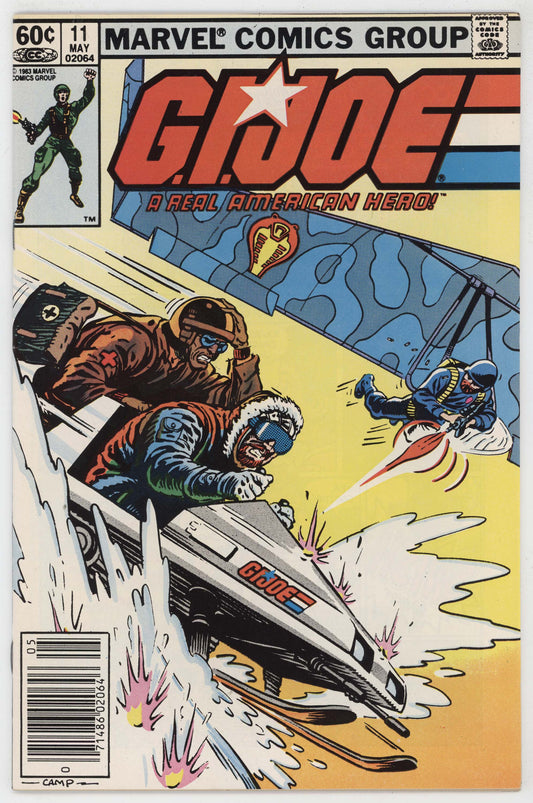 GI Joe 11 Marvel 1983 NM- 9.2 1st Print Newsstand ARAH Larry Hama Snow Job
