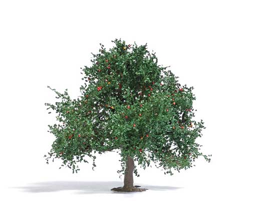 Busch 3652 HO Scale Apple Tree - Exclusive -- 2-15/16" 7.5cm Tall