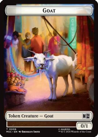Goat // Construct Double-Sided Token (MSC-6 // 14) - Commander: Marvel Super Heroes Foil