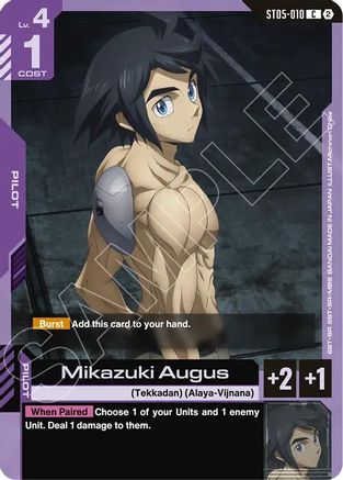 Mikazuki Augus (ST05-010) - Deck Build Box Freedom Ascension