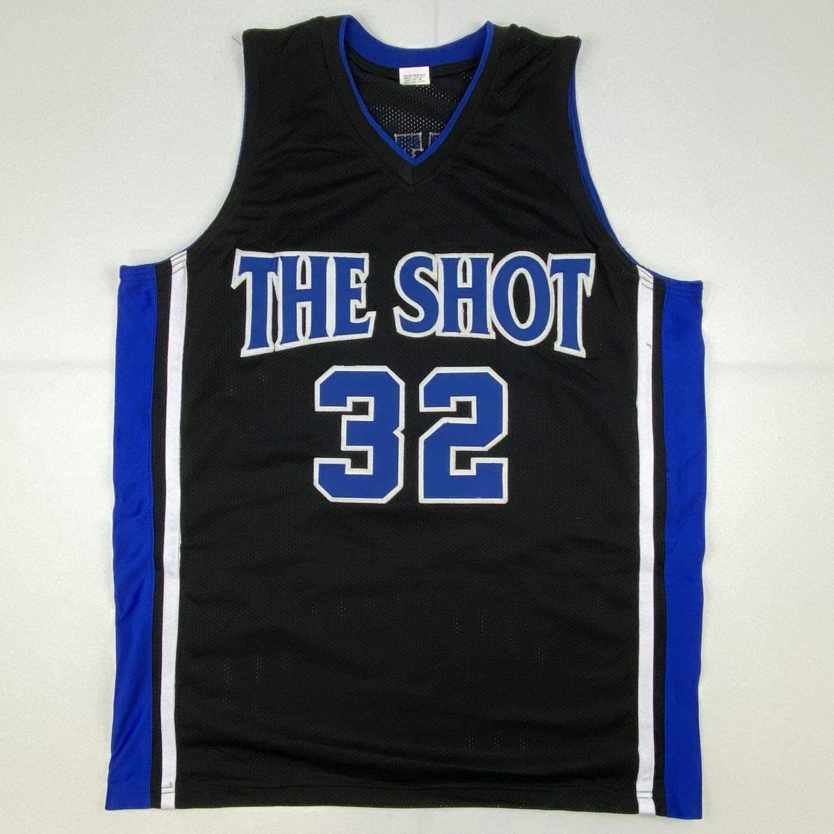 Autographed/Signed Christian Laettner Duke The Shot Black College Basketball Jersey PSA/DNA COA