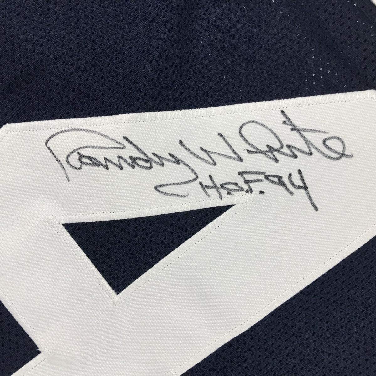 Framed Autographed/Signed Randy White HOF 94 35x39 Dallas Thanksgiving Football Jersey JSA COA