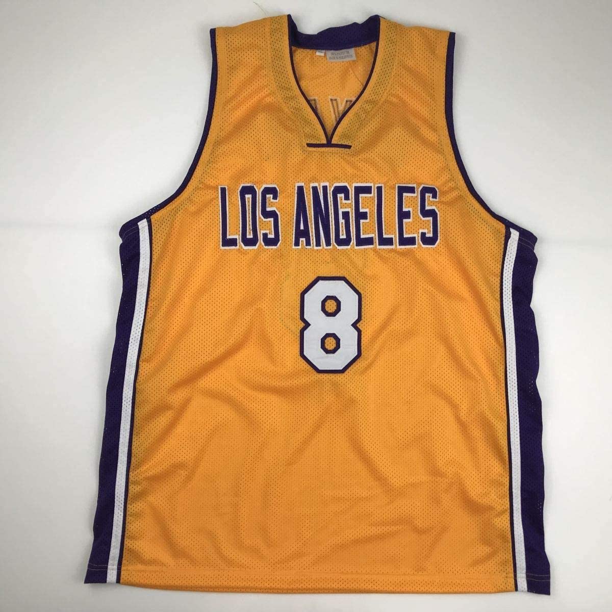 Autographed/Signed Kobe Bryant #8 Los Angeles Yellow Basketball Jersey PSA/DNA COA