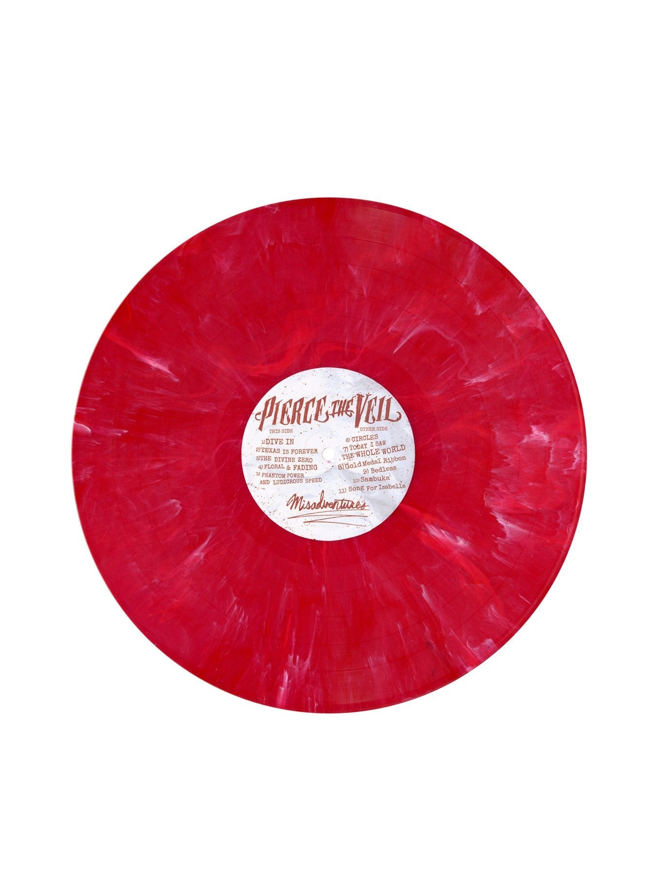 Pierce the Veil - Misadventures (Limited Edition Red with White Marble Colored Vinyl)
