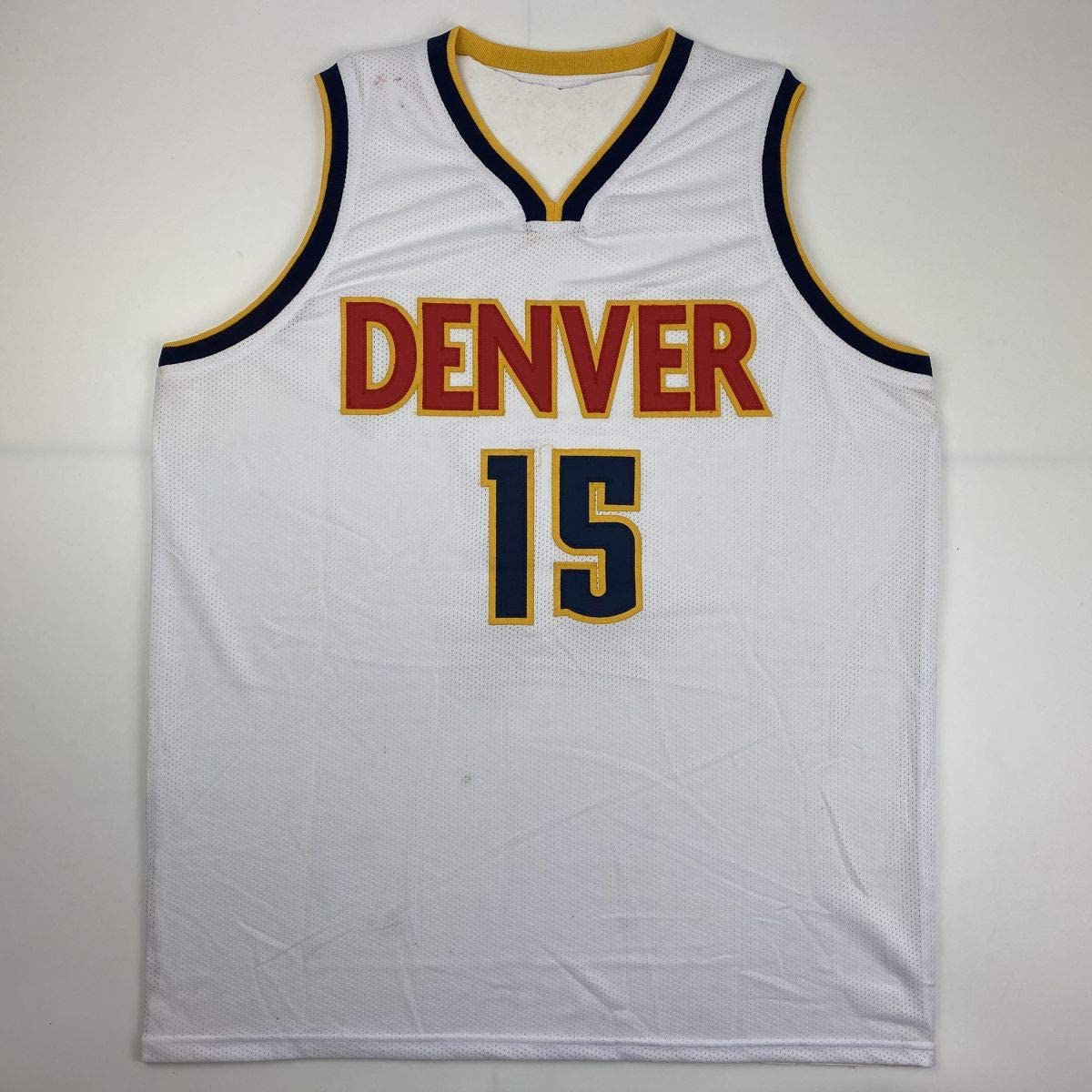 Autographed/Signed Nikola Jokic Denver White Basketball Jersey JSA COA