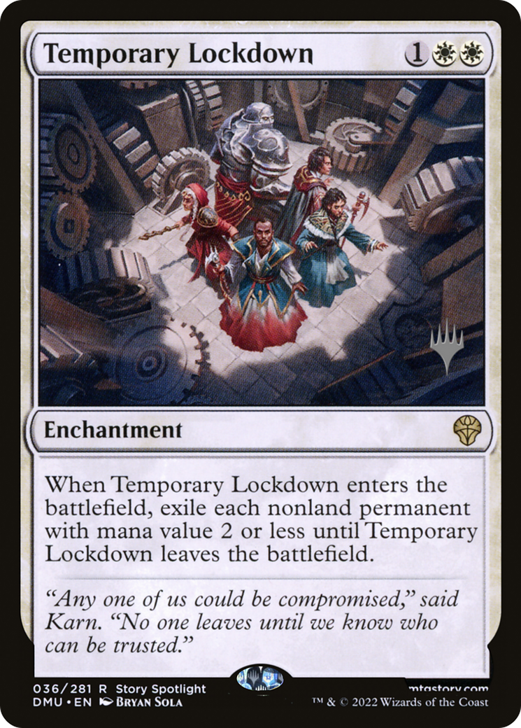 Temporary Lockdown (PPDMU-36P) - Dominaria United Promos Foil