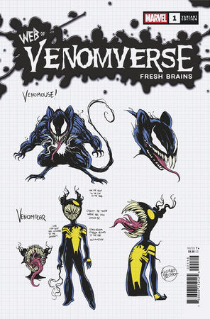 Web Of Venomverse Fresh Brains #1 D 1:10 Luciano Vecchio Design Variant (04/16/2025) Marvel