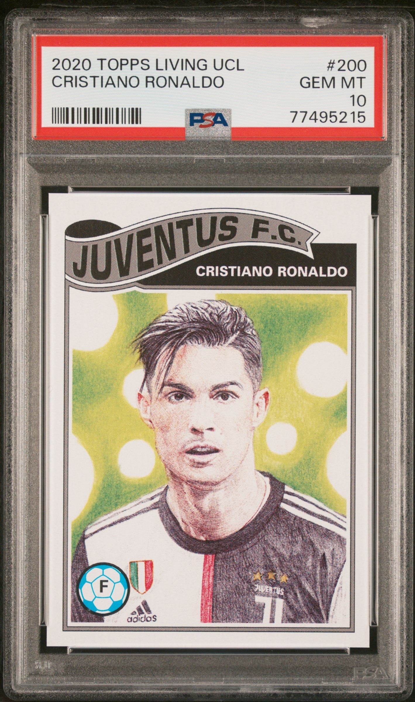 ronaldo graded card Graded 2020 Topps Living Cristiano Ronaldo #200 UEFA Champions League