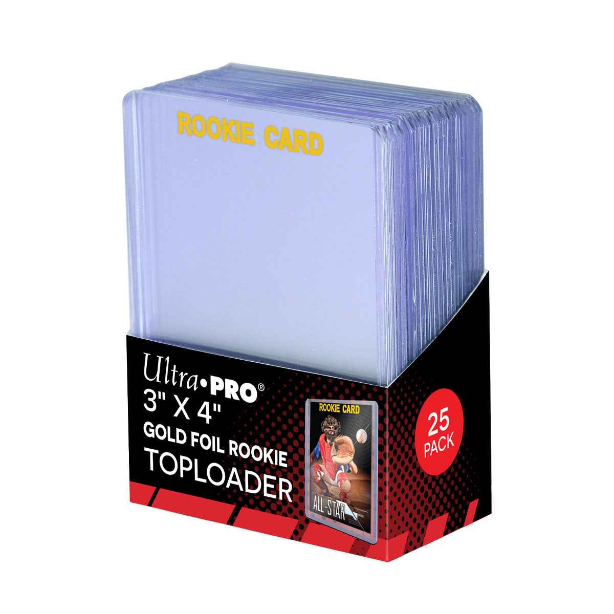 3" x 4" Clear "Rookie Gold" TOPLOADER® Sleeves (25ct) for Standard Size Cards