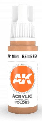 AK Interactive 11064 Beige Red 3G Acrylic Paint 17ml Bottle