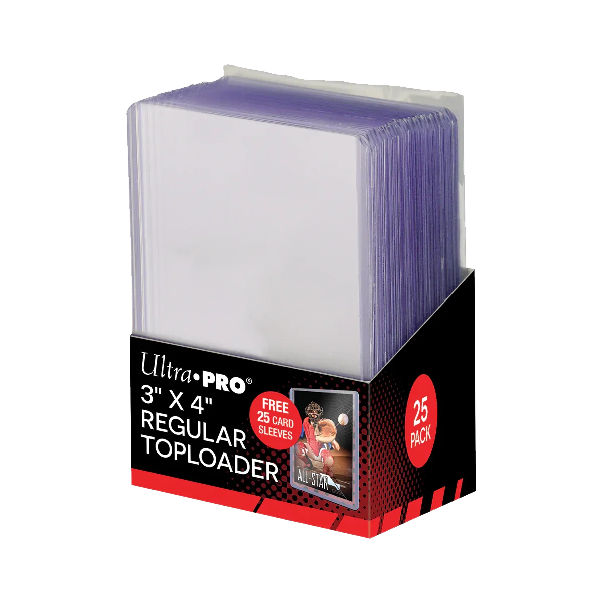 Ultra Pro Regular Toploaders with Sleeves 25-Count