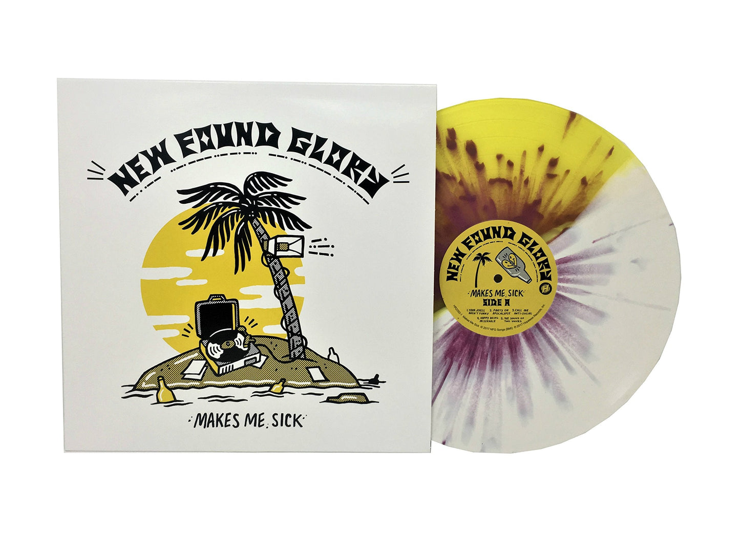New Found Glory - Makes Me Sick (Limited Edition White and Yellow Split Colored Vinyl With Purple Splatter)