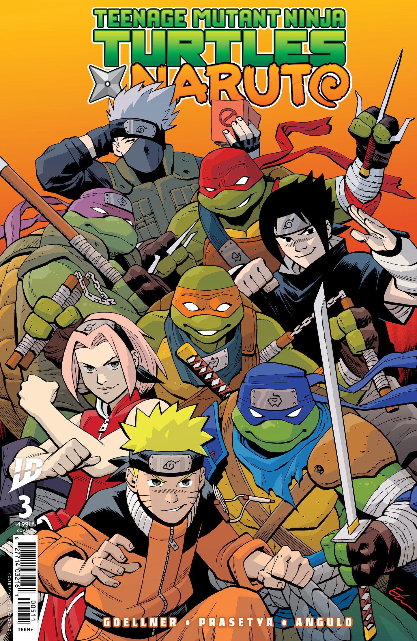 Teenage Mutant Ninja Turtles X Naruto #3 D Ethan Young (03/26/2025) Idw
